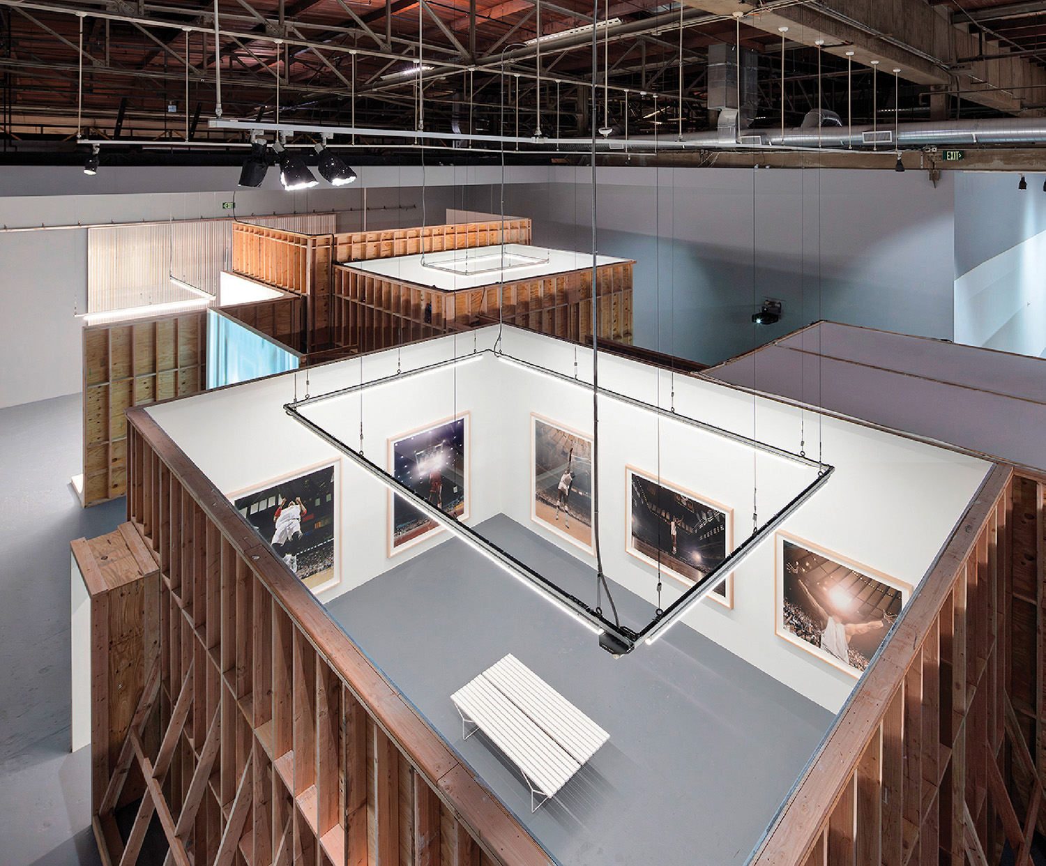 A room with a lot of wooden furniture